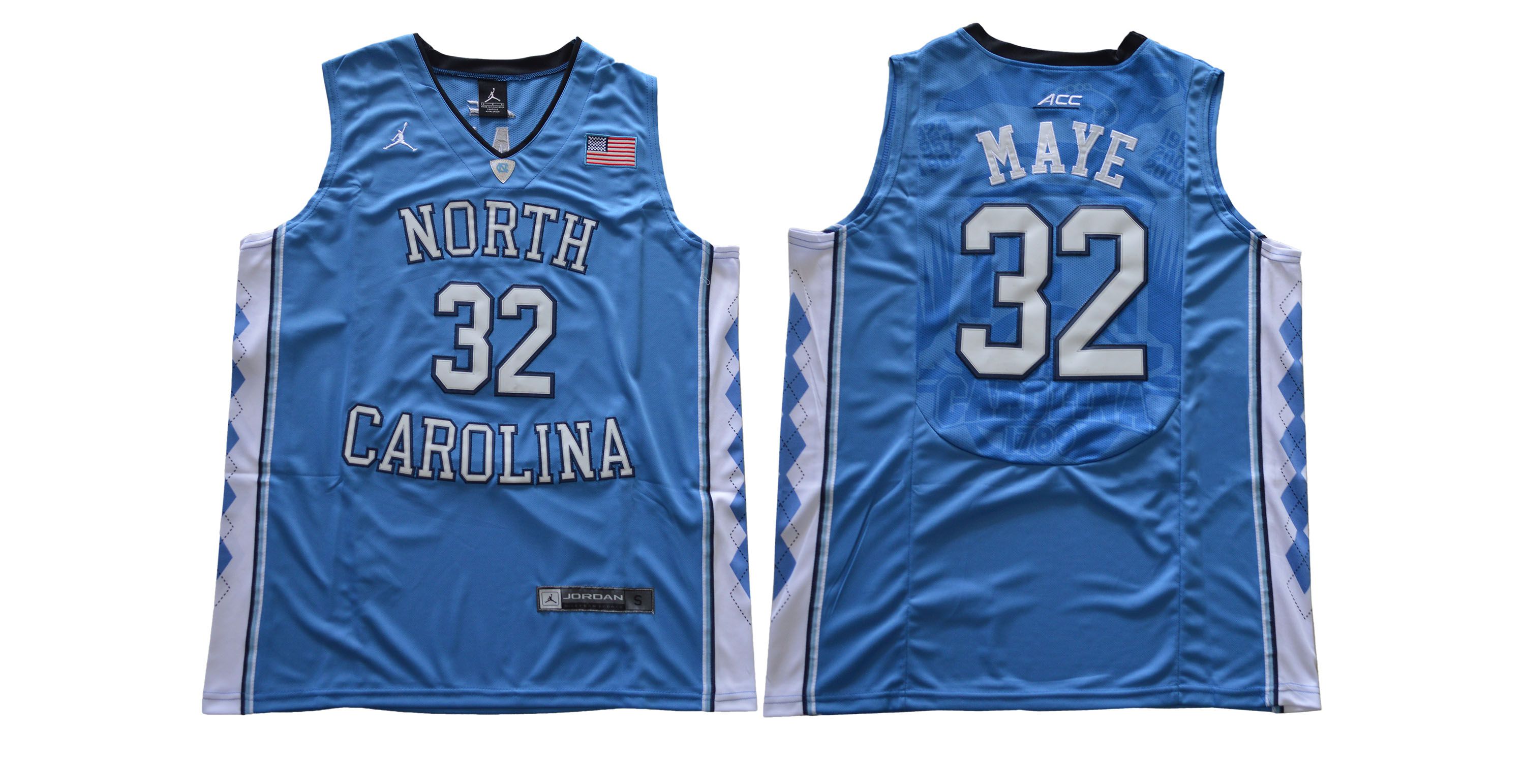 Men North Carolina Tar Heels 32 Maye Light Blue NCAA Jerseys